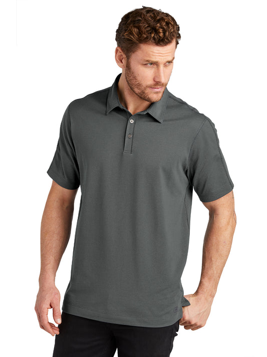Men's Three-Button Collar Onyx Polo - OG126 - Petrol Grey