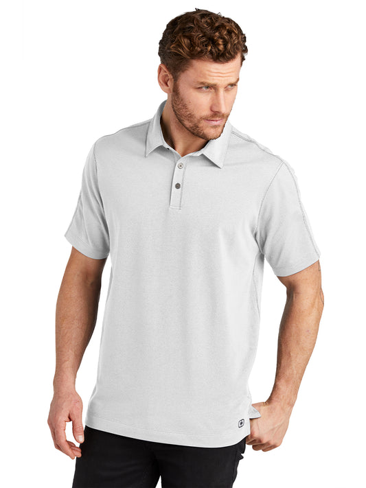 Men's Three-Button Collar Onyx Polo - OG126 - White