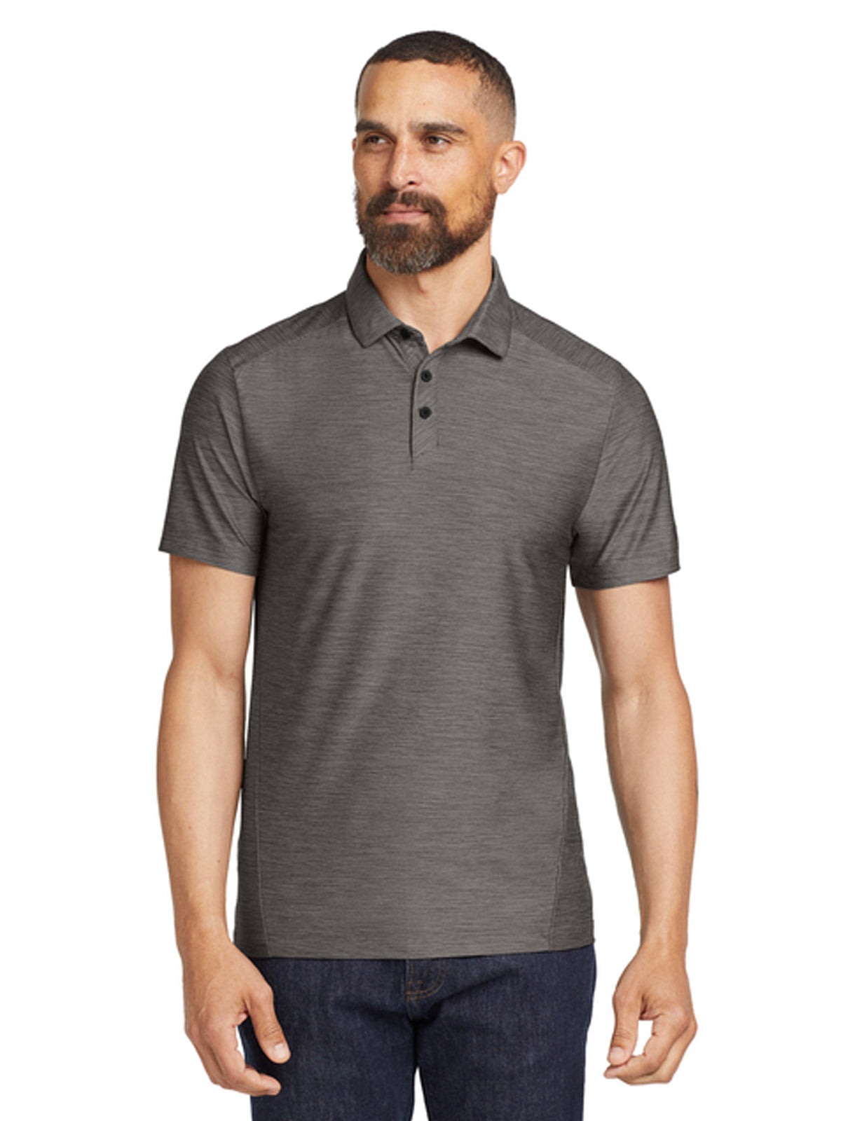 Men's Pocketless Moisture Wicking Slate Polo - OG143 - Gear Grey