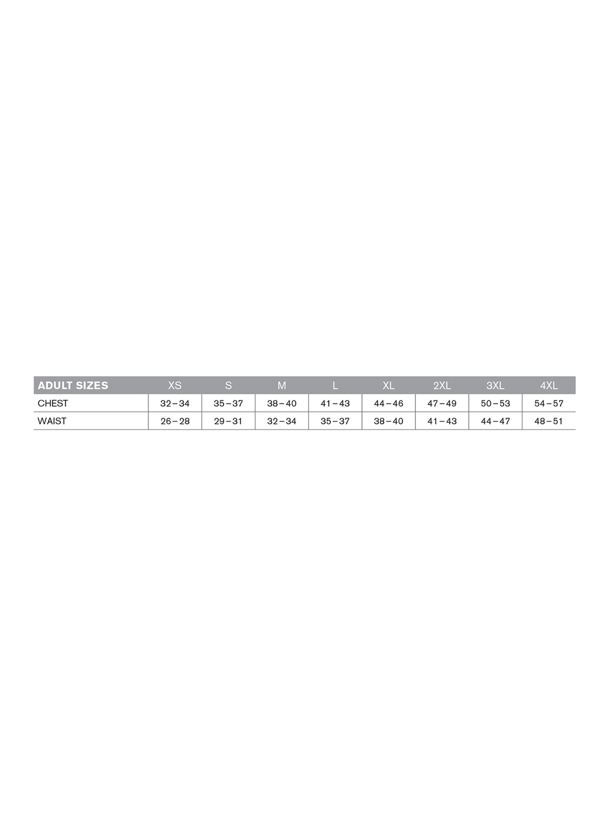SIZECHART
