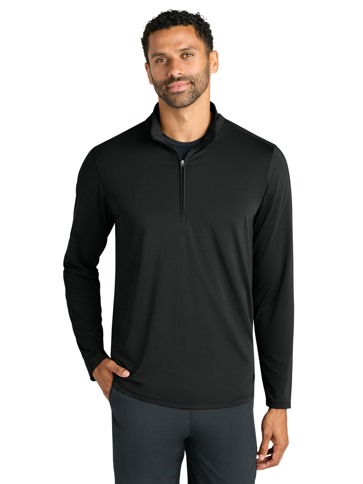 Men's Pocketless Regain 1/4-Zip Sweatshirt - OG172 - Blacktop