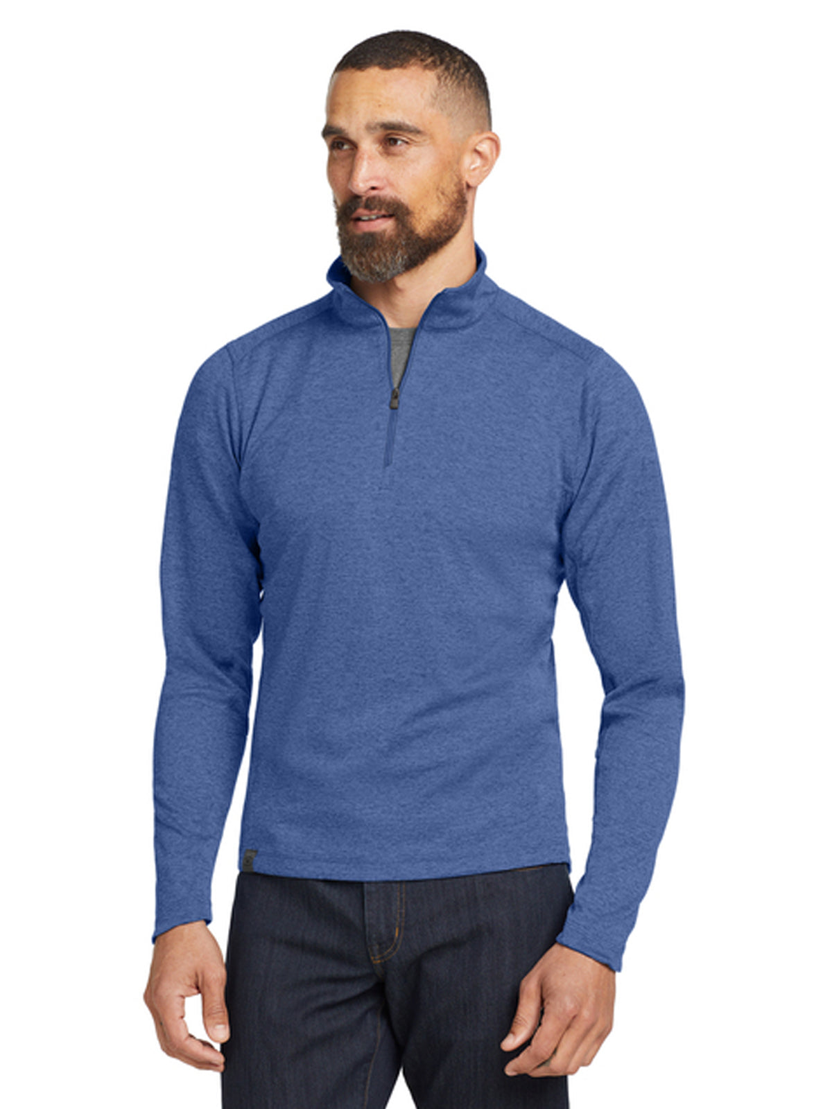 Men's Pocketless Pixel 1/4-Zip Sweatshirt - OG202 - Optic Blue