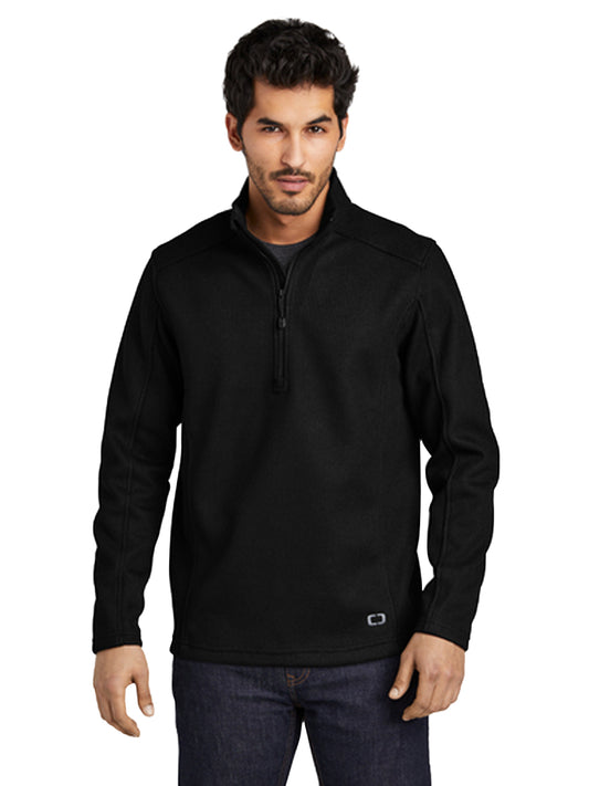 Men's Pocketless Half-Zip Fleece - OG729 - Blacktop