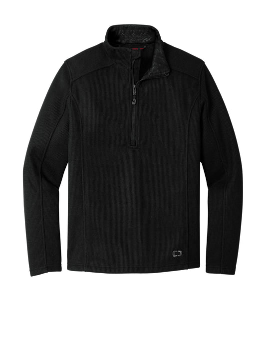 Men's Pocketless Half-Zip Fleece - OG729 - Blacktop