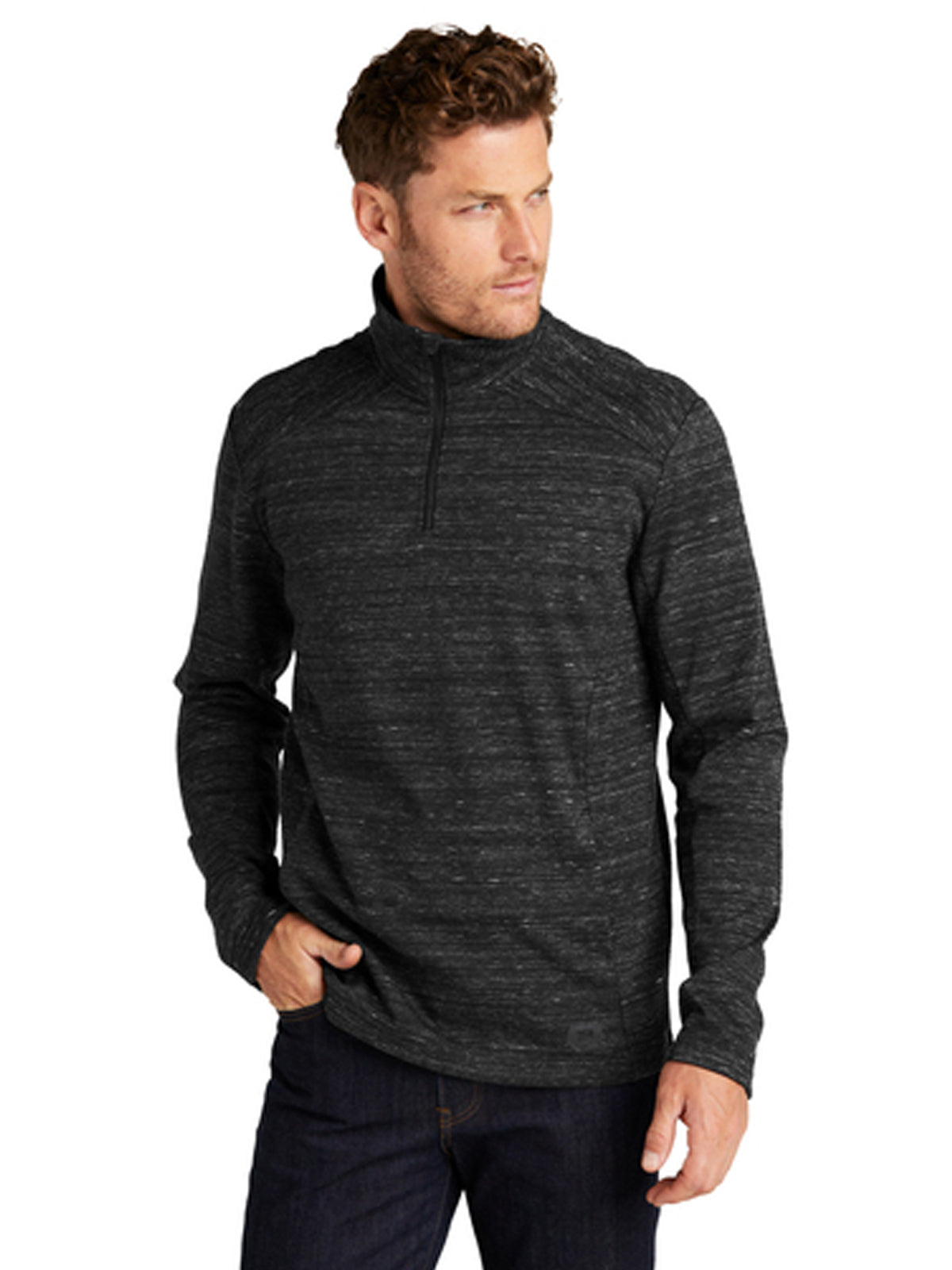 Men's 2-Pocket 1/4-Zip Sweatshirt - OG823 - Blacktop Heather