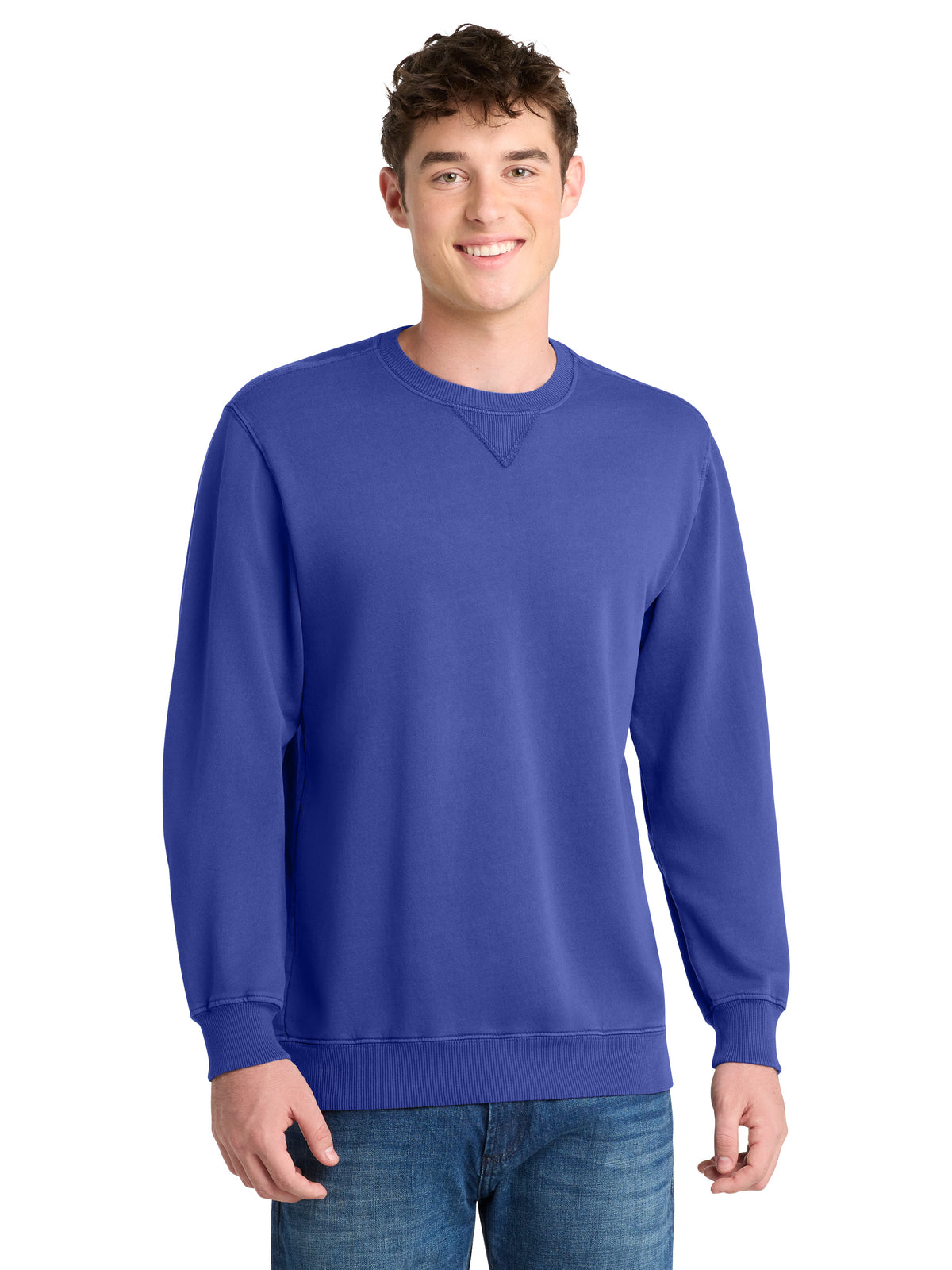 Men's Crewneck Sweatshirt - PC098 - Blue Iris
