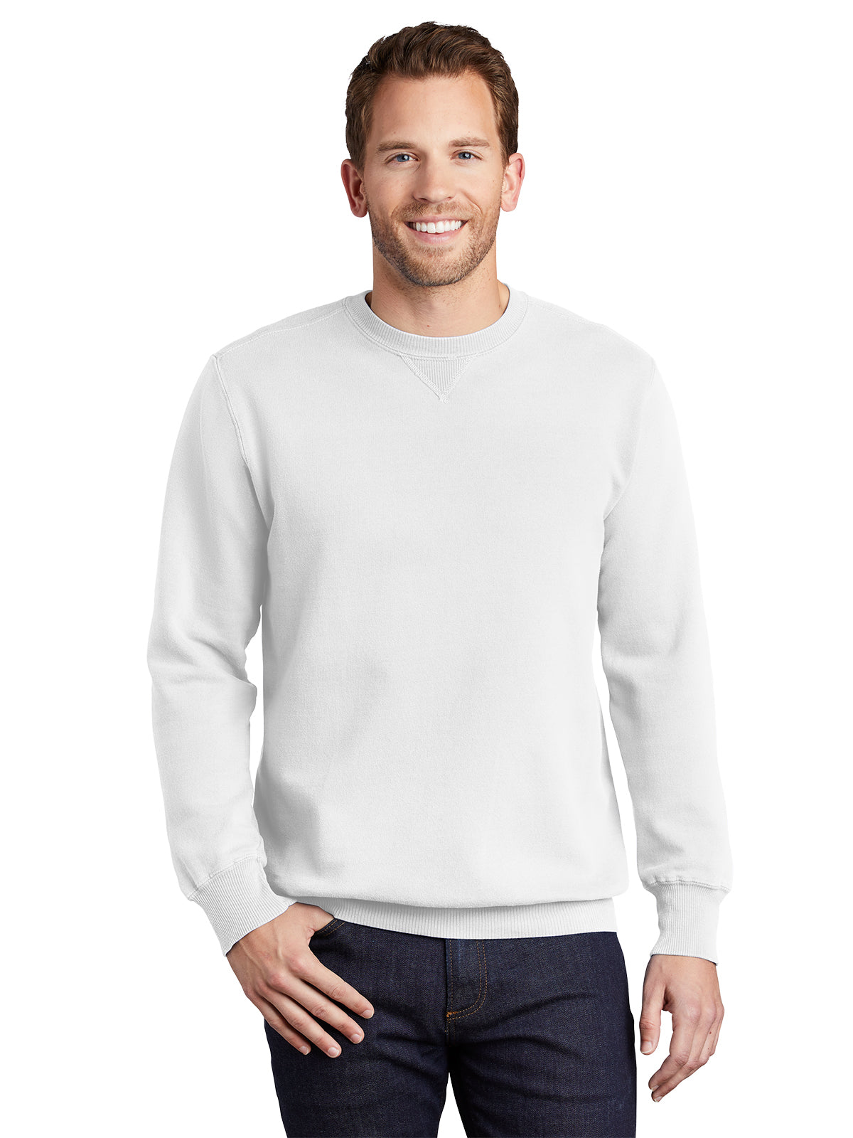 Men's Crewneck Sweatshirt - PC098 - White