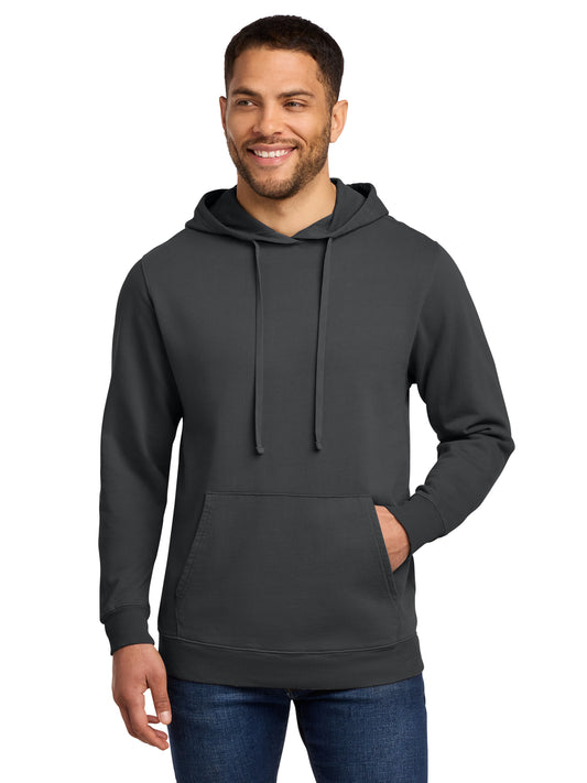 Men's Beach Wash Garment-Dyed Pullover Hooded Sweatshirt - PC098H - Coal