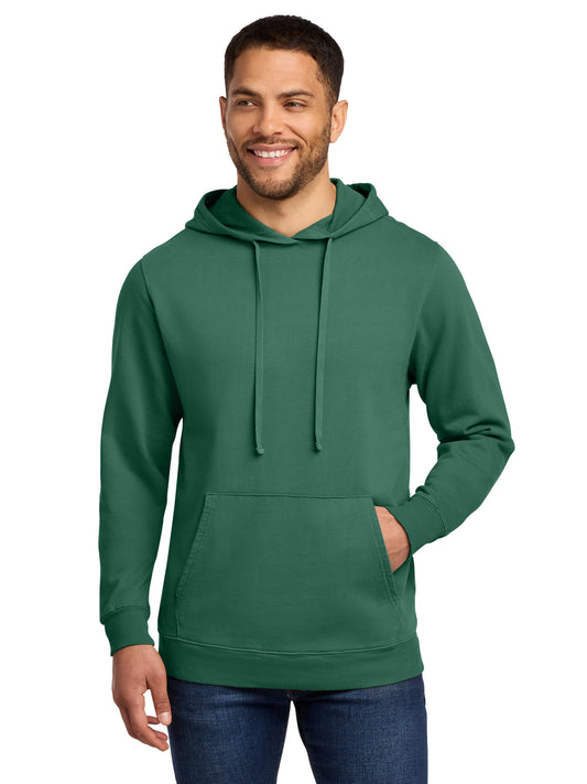 Men's Beach Wash Garment-Dyed Pullover Hooded Sweatshirt - PC098H - Nordic Green