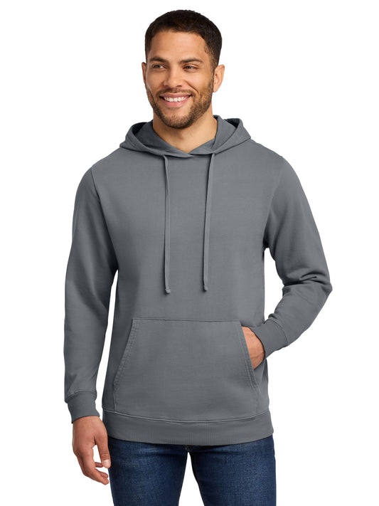 Men's Beach Wash Garment-Dyed Pullover Hooded Sweatshirt - PC098H - Pewter