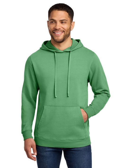 Men's Beach Wash Garment-Dyed Pullover Hooded Sweatshirt - PC098H - Safari