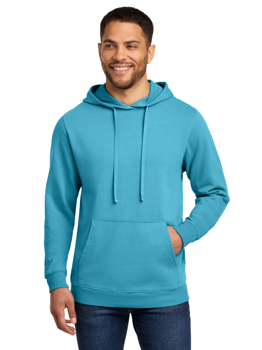 Men's Beach Wash Garment-Dyed Pullover Hooded Sweatshirt - PC098H - Tidal Wave
