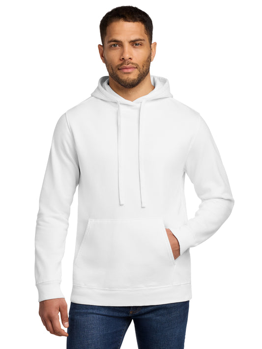 Men's Beach Wash Garment-Dyed Pullover Hooded Sweatshirt - PC098H - White