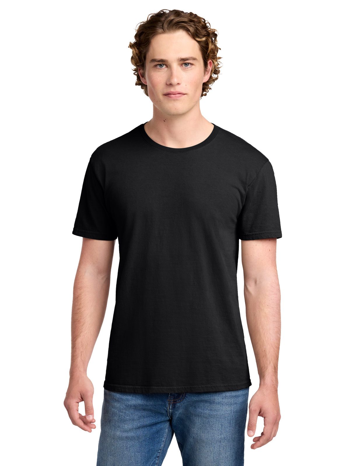Men's Pocketless Beach Wash Garment-Dyed T-Shirt - PC099 - Black