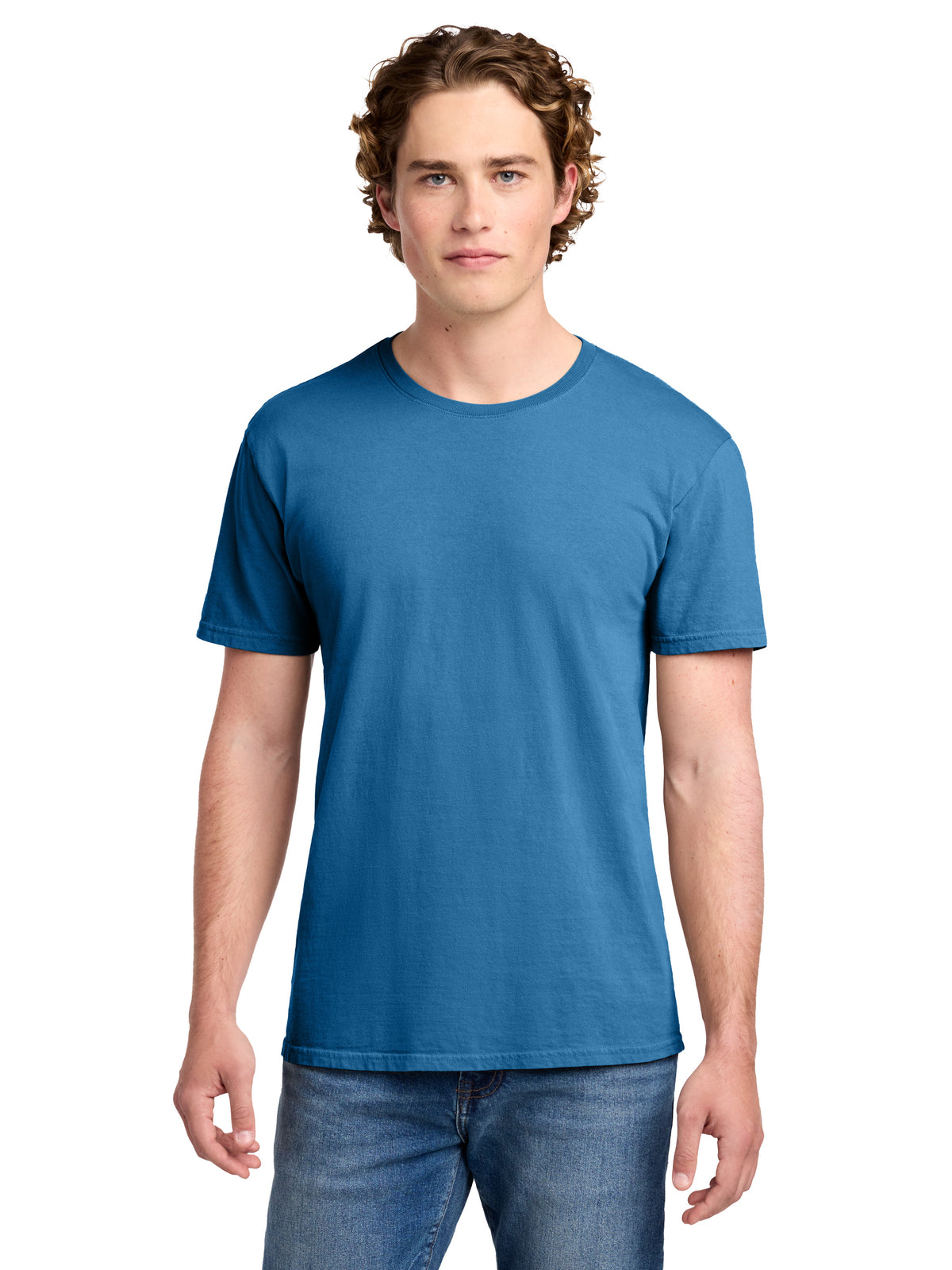 Men's Pocketless Beach Wash Garment-Dyed T-Shirt - PC099 - Blue Moon