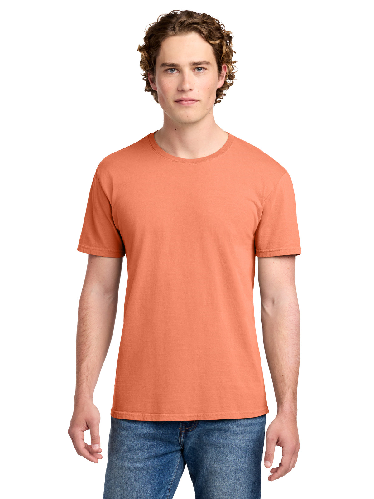 Men's Pocketless Beach Wash Garment-Dyed T-Shirt - PC099 - Cantaloupe