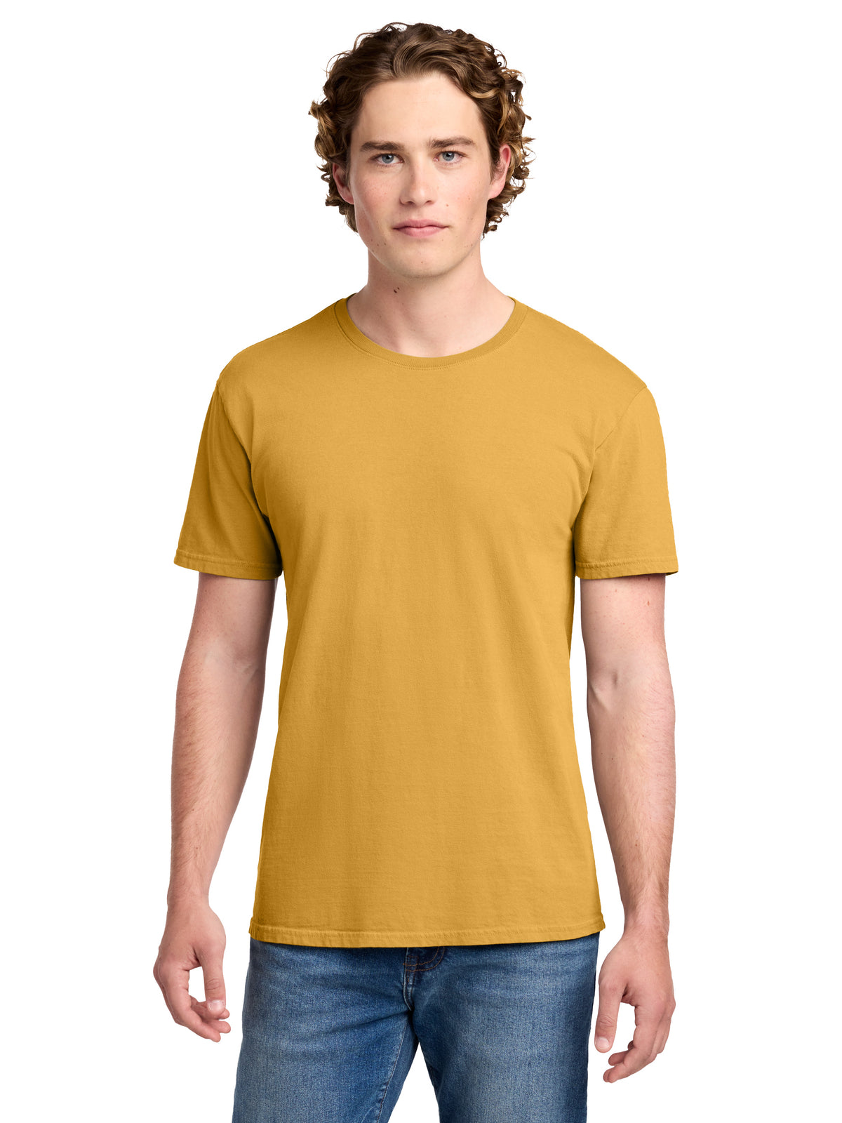 Men's Pocketless Beach Wash Garment-Dyed T-Shirt - PC099 - Dijon