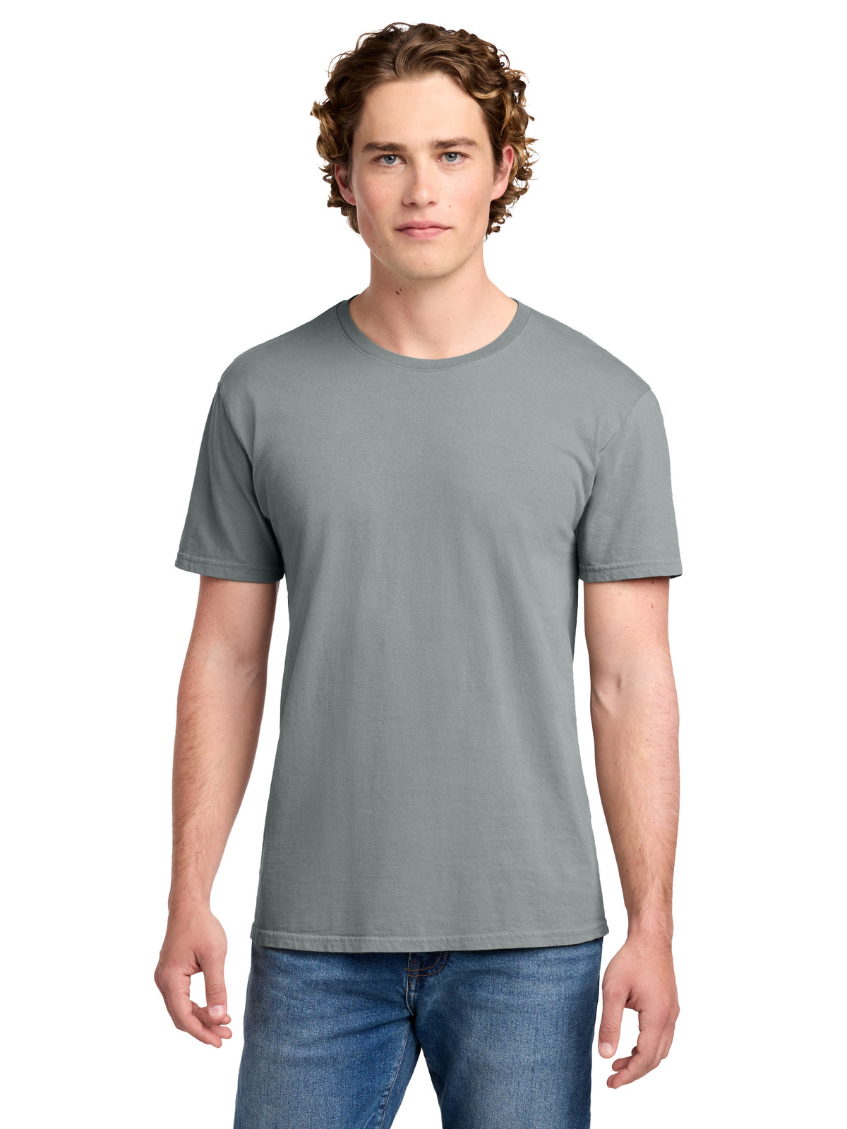 Men's Pocketless Beach Wash Garment-Dyed T-Shirt - PC099 - Dove Grey