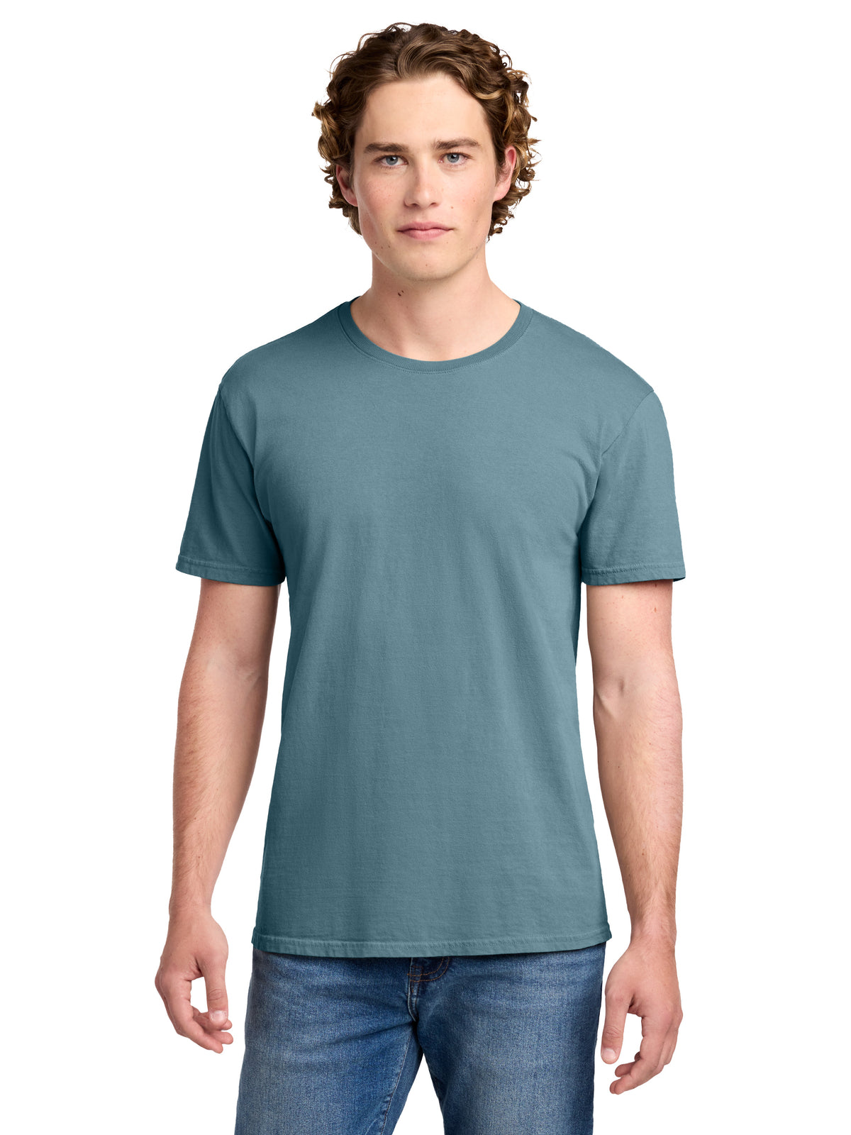 Men's Pocketless Beach Wash Garment-Dyed T-Shirt - PC099 - Mist