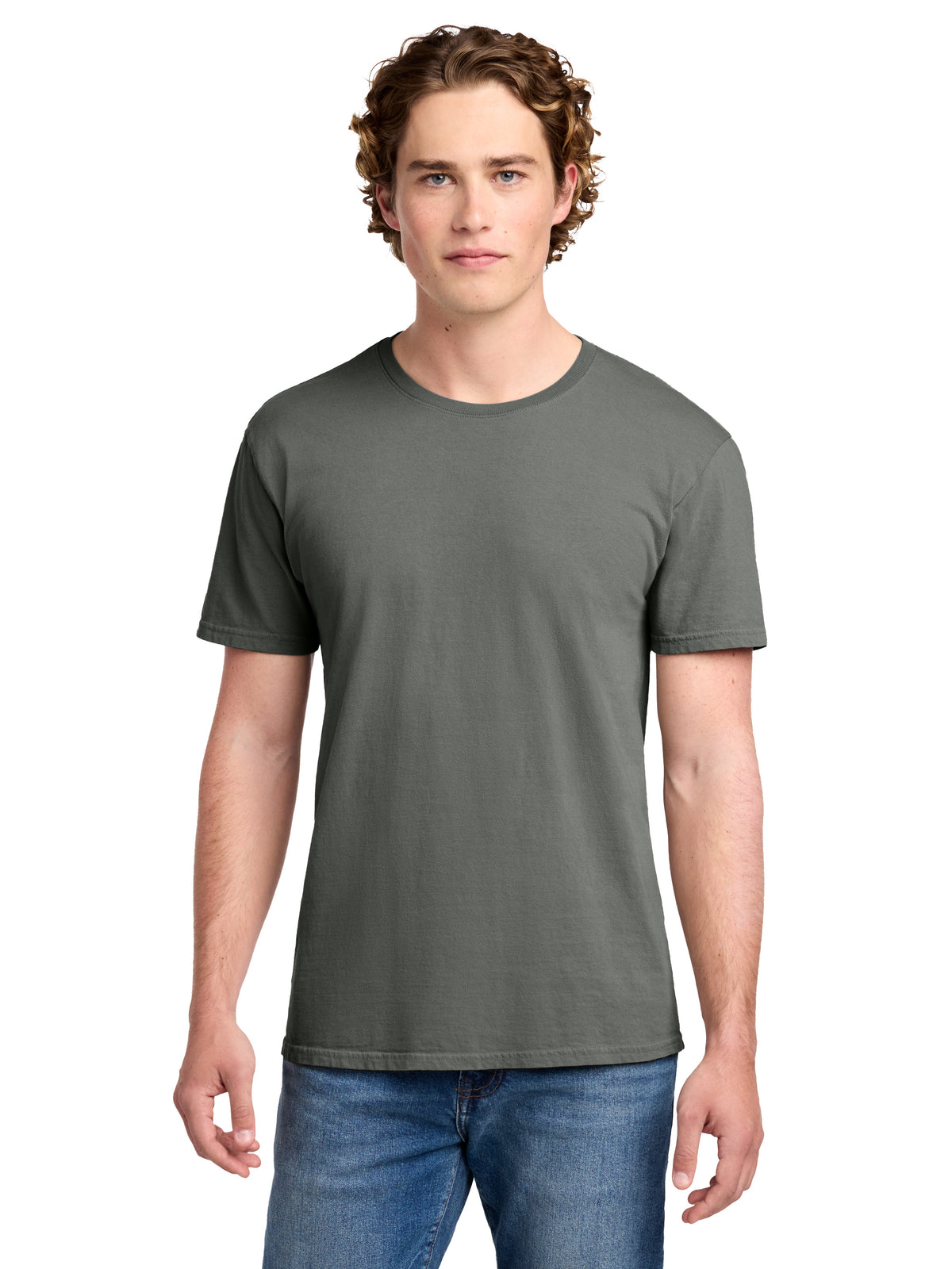 Men's Pocketless Beach Wash Garment-Dyed T-Shirt - PC099 - Pewter