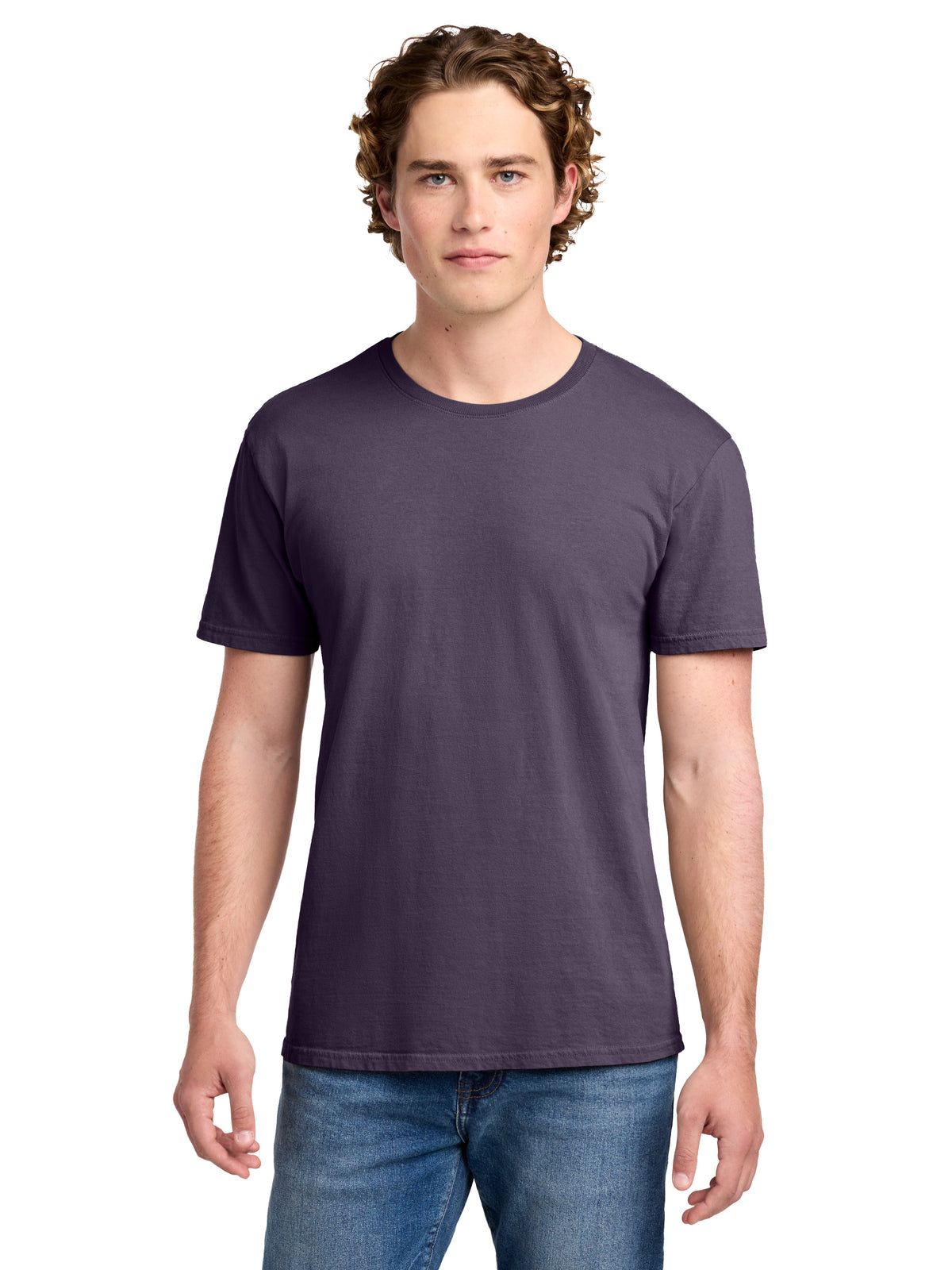 Men's Pocketless Beach Wash Garment-Dyed T-Shirt - PC099 - Vintage Plum