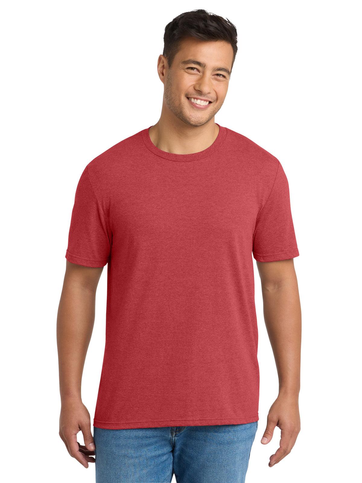 Men's Pocketless Tri-Blend Tee - PC330 - Bright Red Heather