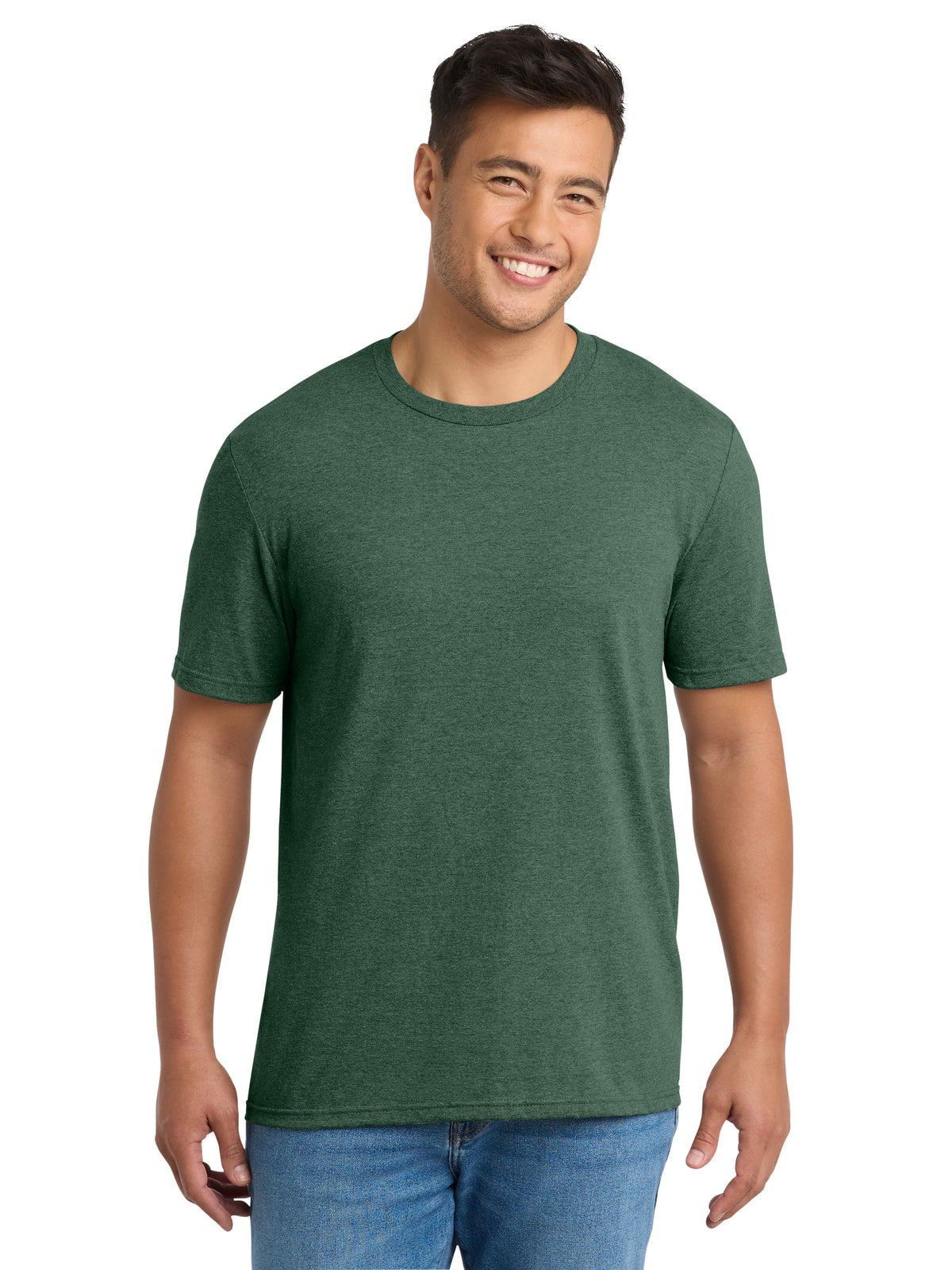 Men's Pocketless Tri-Blend Tee - PC330 - Forest Green Heather