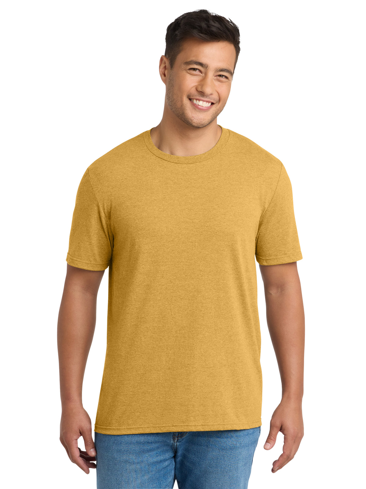 Men's Pocketless Tri-Blend Tee - PC330 - Ochre Yellow Heather