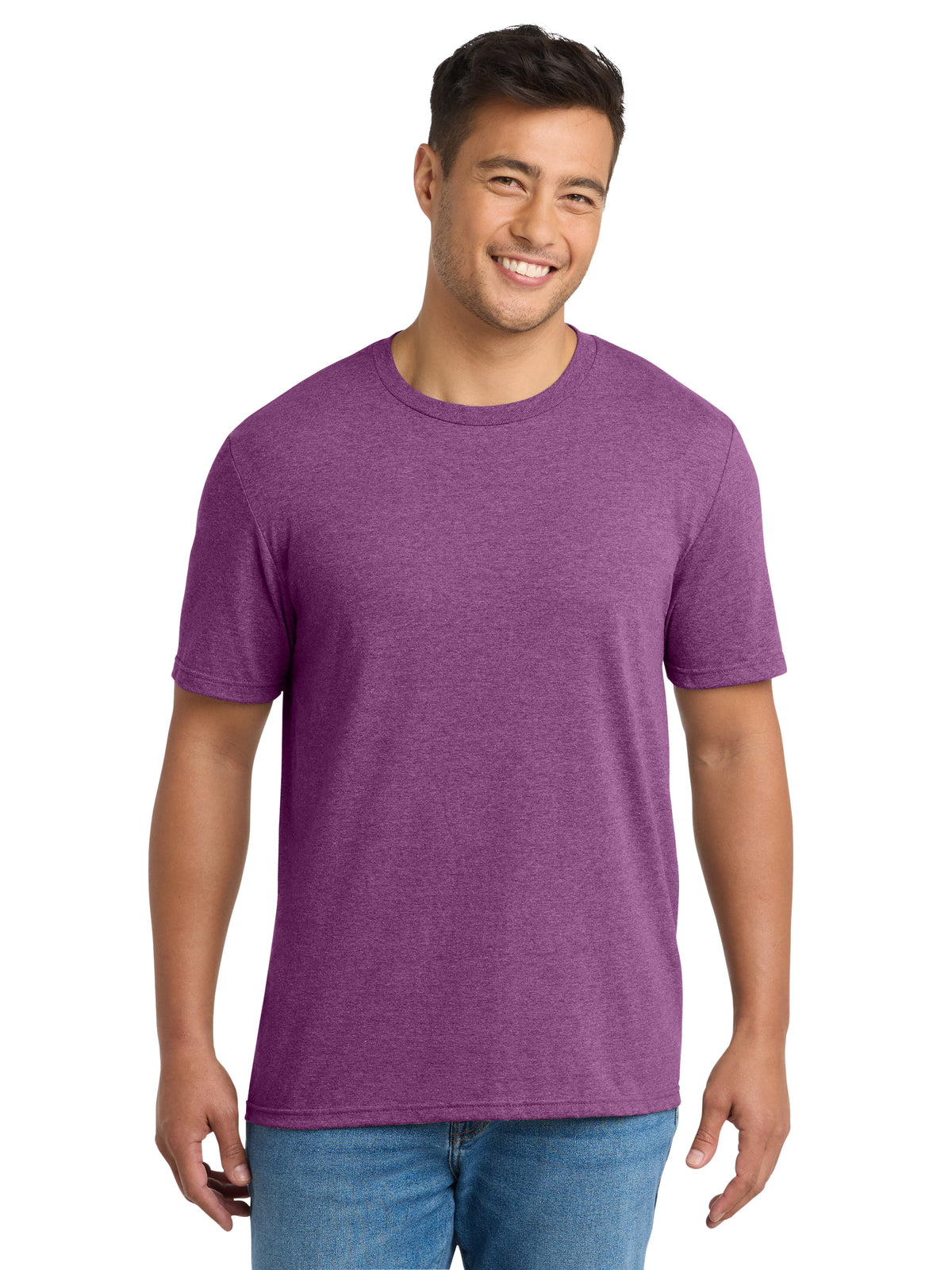 Men's Pocketless Tri-Blend Tee - PC330 - Raspberry Heather