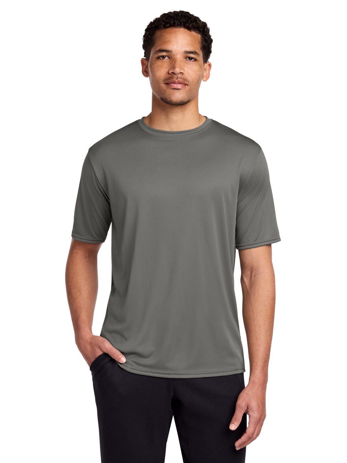 Men's Pocketless Performance T-Shirt - PC380 - Grey Concrete