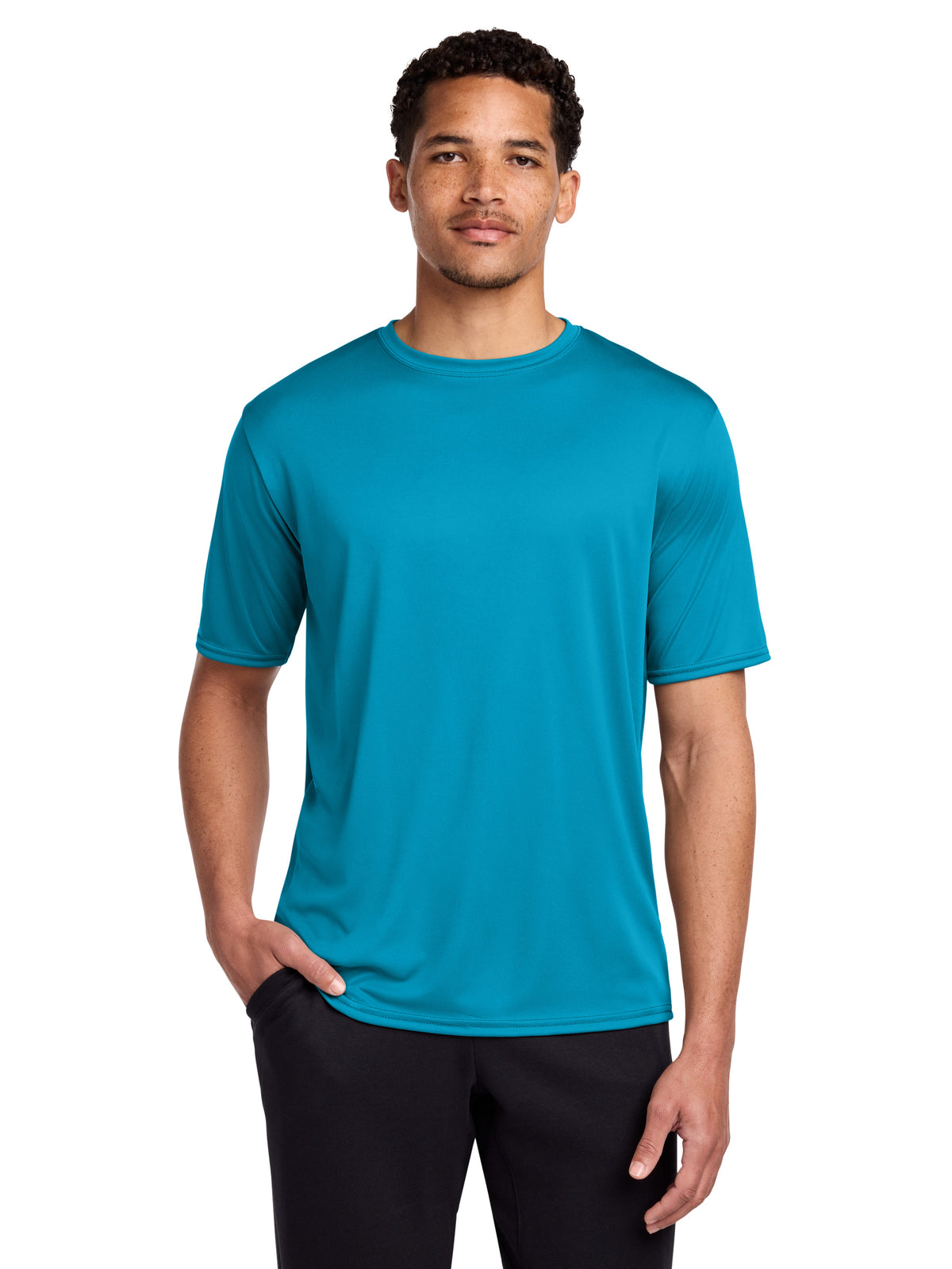 Men's Pocketless Performance T-Shirt - PC380 - Neon Blue