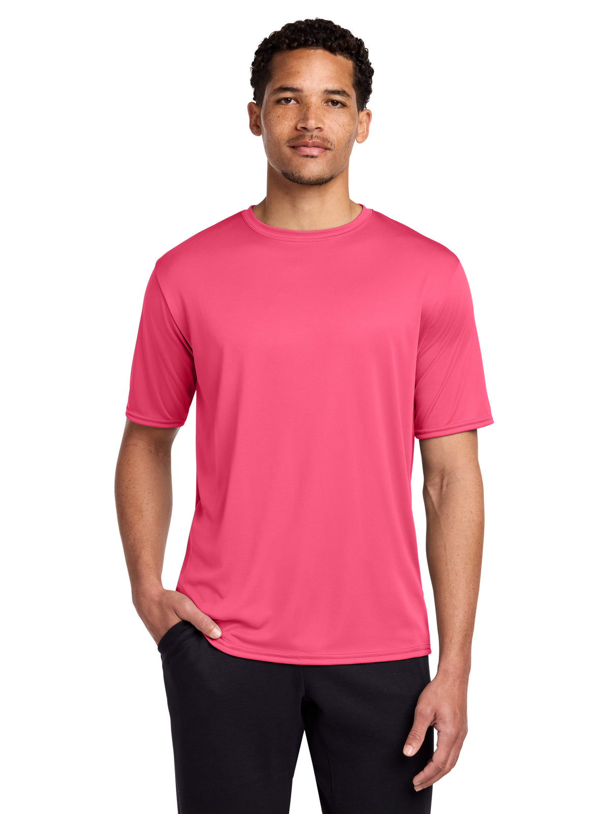 Men's Pocketless Performance T-Shirt - PC380 - Neon Pink
