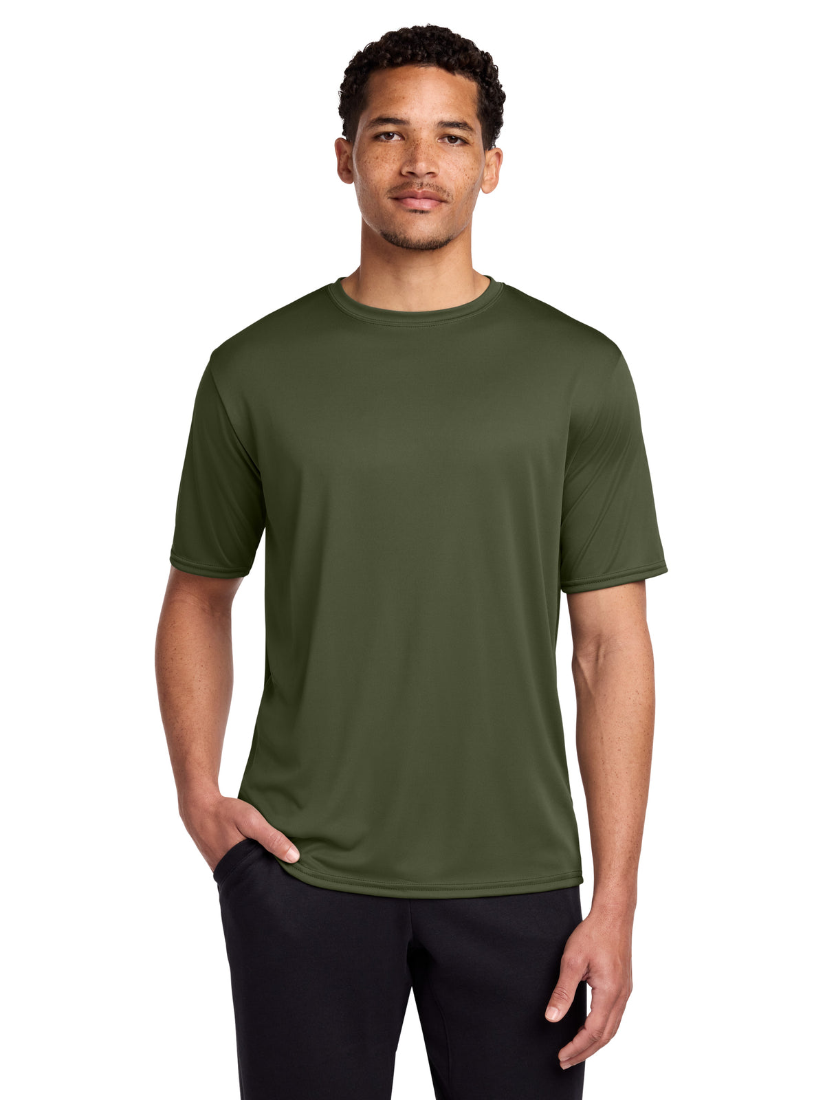 Men's Pocketless Performance T-Shirt - PC380 - Olive Drab Green