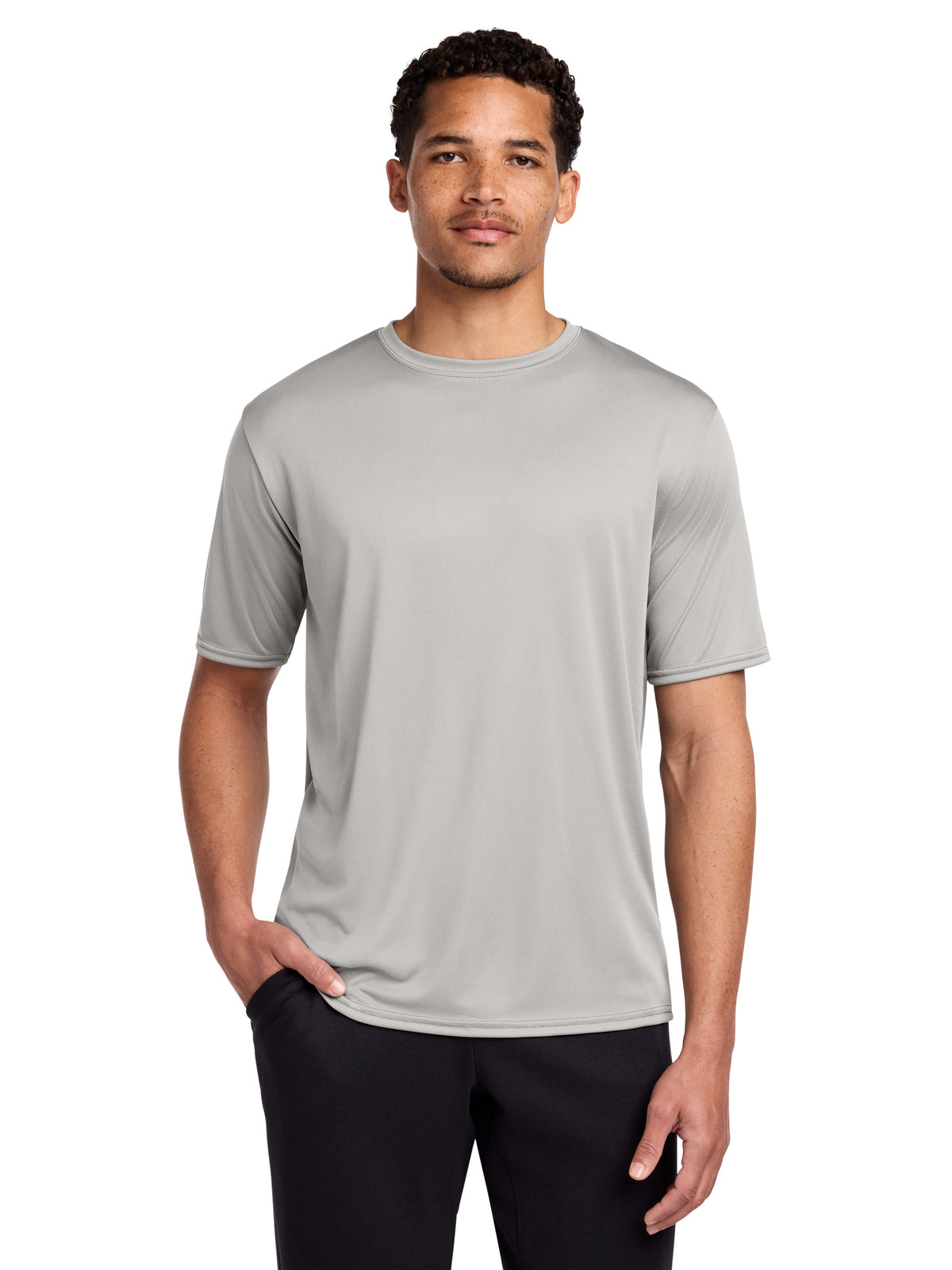 Men's Pocketless Performance T-Shirt - PC380 - Silver