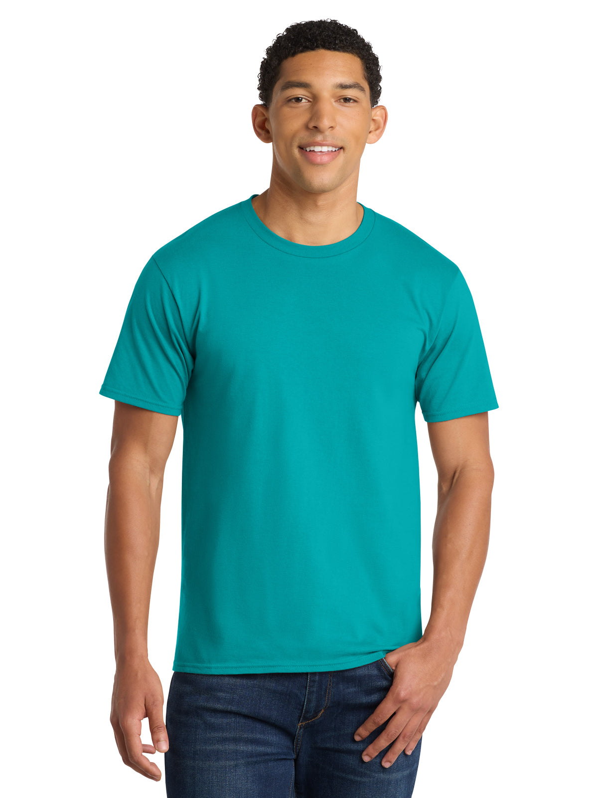 Men's Pocketless Fan Favorite Tee - PC450 - Bright Aqua