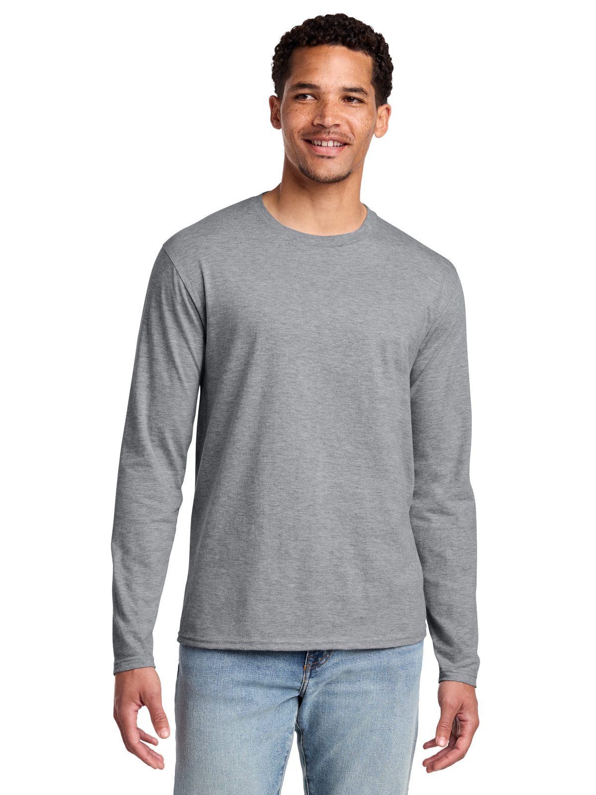 Men's Pocketless Long Sleeve Tee - PC450LS - Athletic Heather