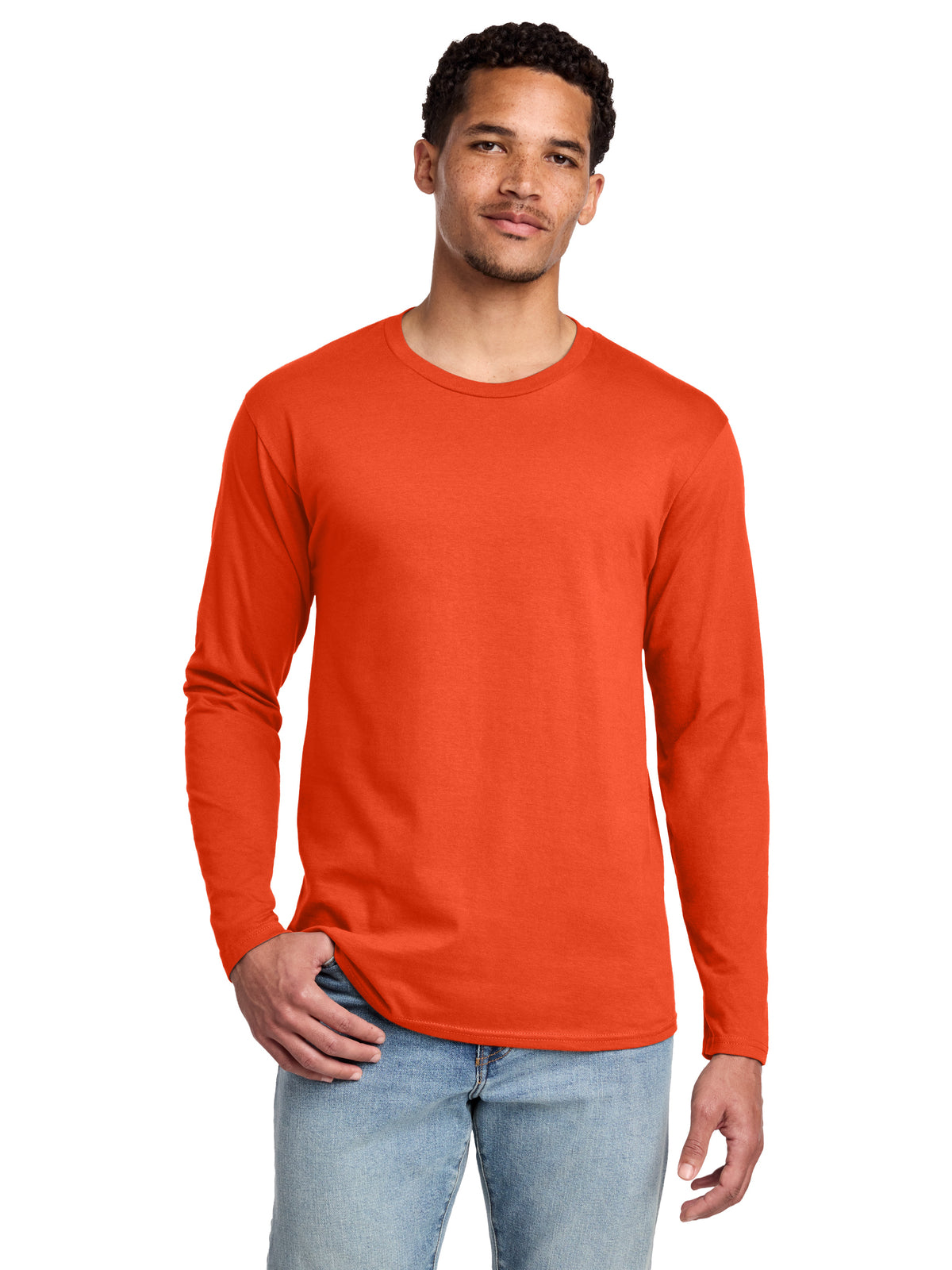 Men's Pocketless Long Sleeve Tee - PC450LS - Orange