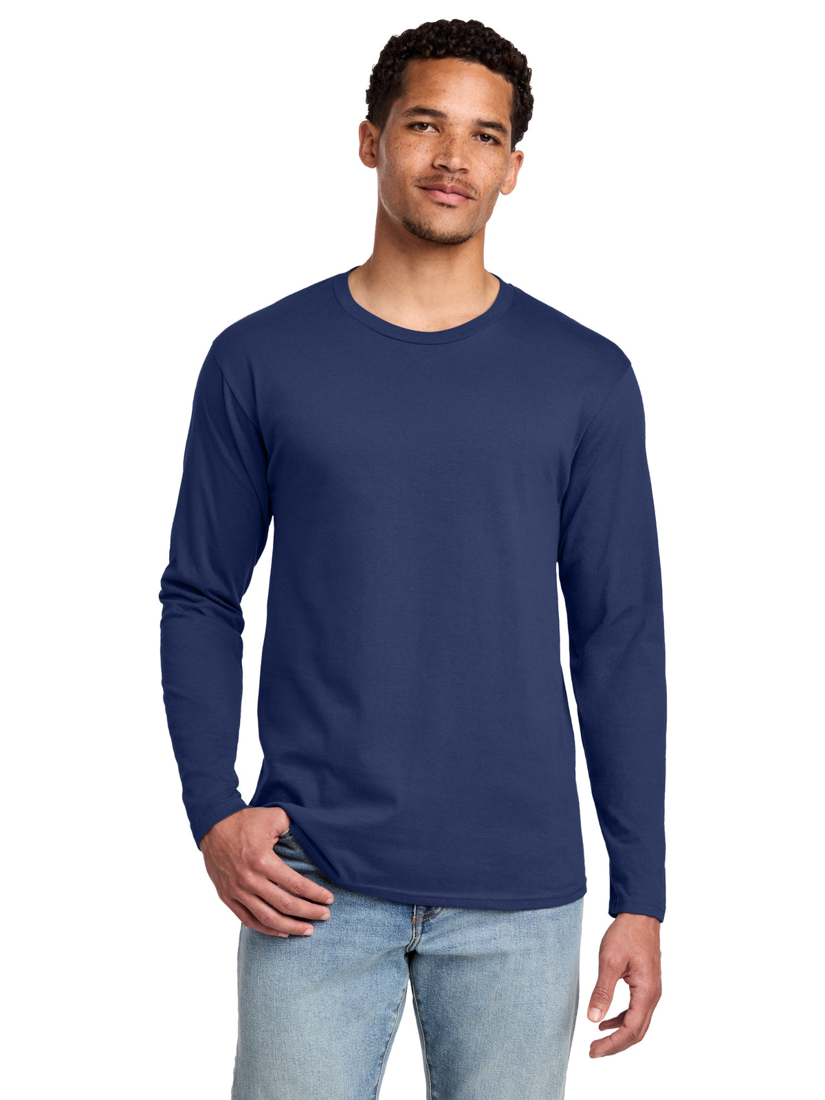 Men's Pocketless Long Sleeve Tee - PC450LS - Team Navy