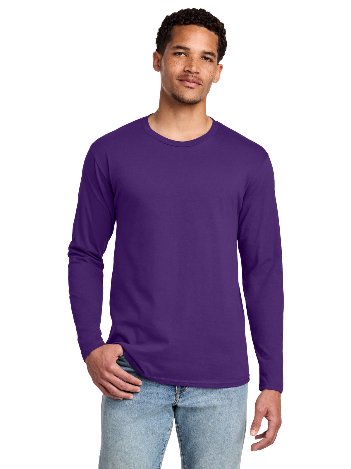 Men's Pocketless Long Sleeve Tee - PC450LS - Team Purple