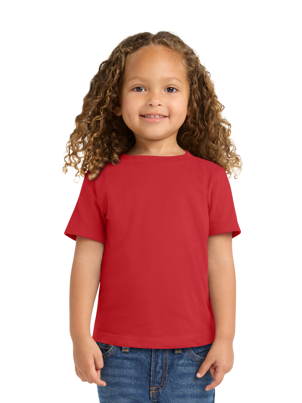 Toddler Pocketless Short Sleeve T-Shirt - PC450TD - Bright Red