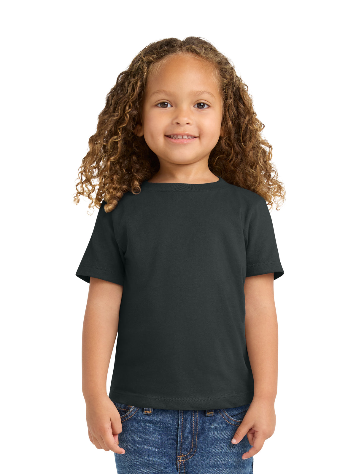 Toddler Pocketless Short Sleeve T-Shirt - PC450TD - Jet Black