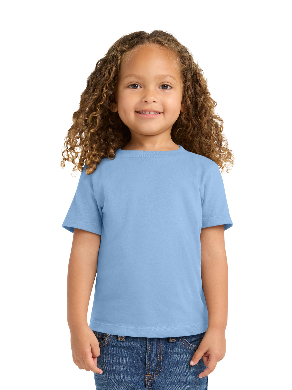 Toddler Pocketless Short Sleeve T-Shirt - PC450TD - Light Blue