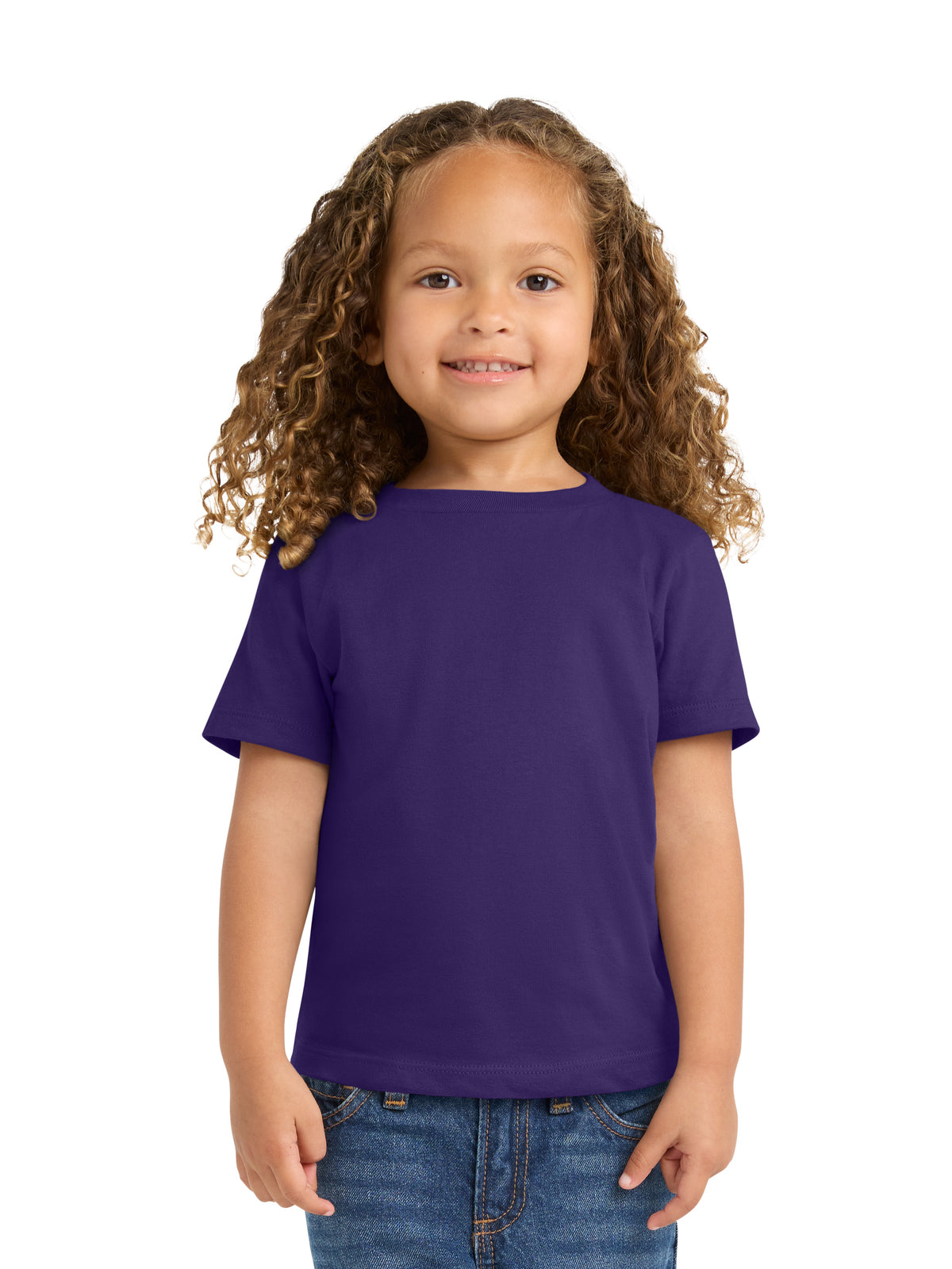 Toddler Pocketless Short Sleeve T-Shirt - PC450TD - Team Purple