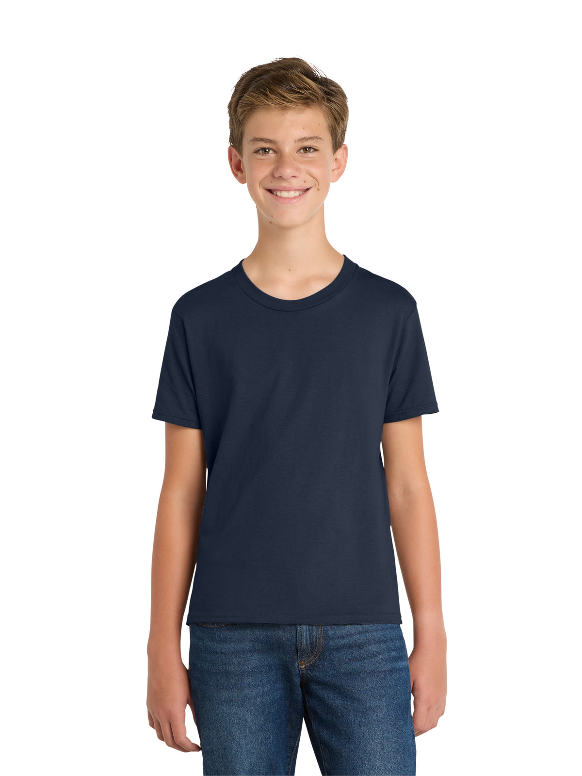 Boy's Pocketless Short Sleeve Tee - PC450Y - Deep Navy