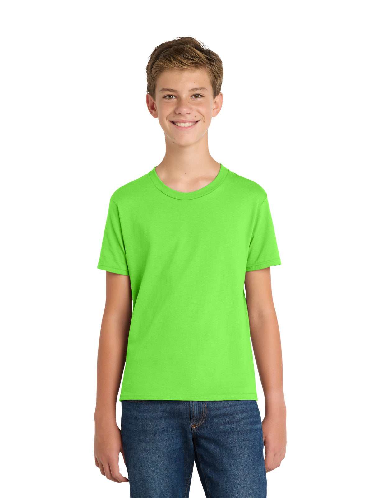 Boy's Pocketless Short Sleeve Tee - PC450Y - Flash Green