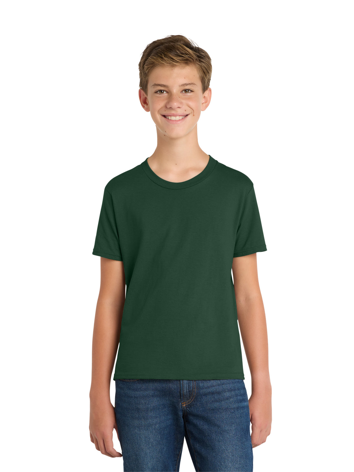 Boy's Pocketless Short Sleeve Tee - PC450Y - Forest Green