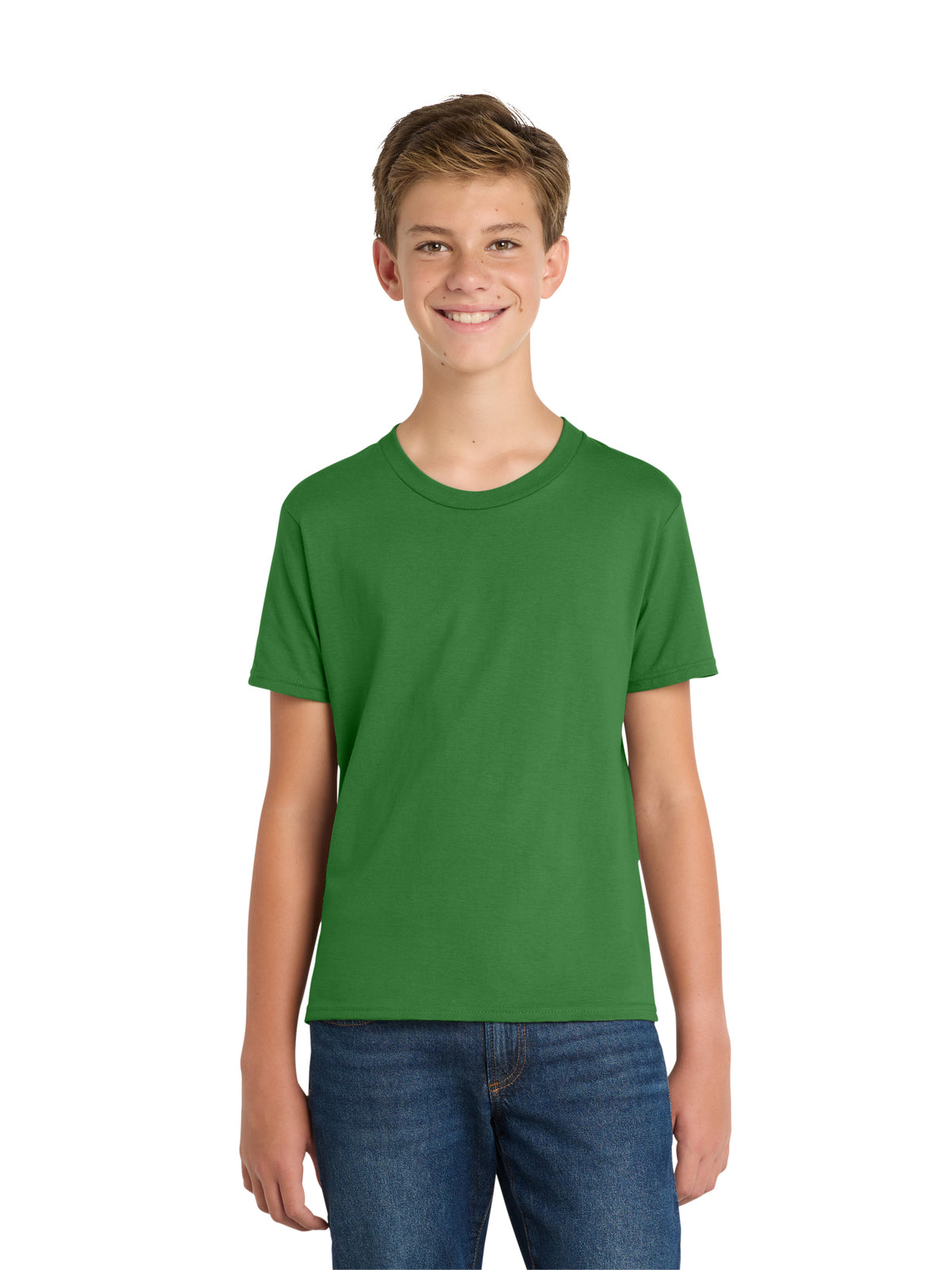 Boy's Pocketless Short Sleeve Tee - PC450Y - Kiwi Green