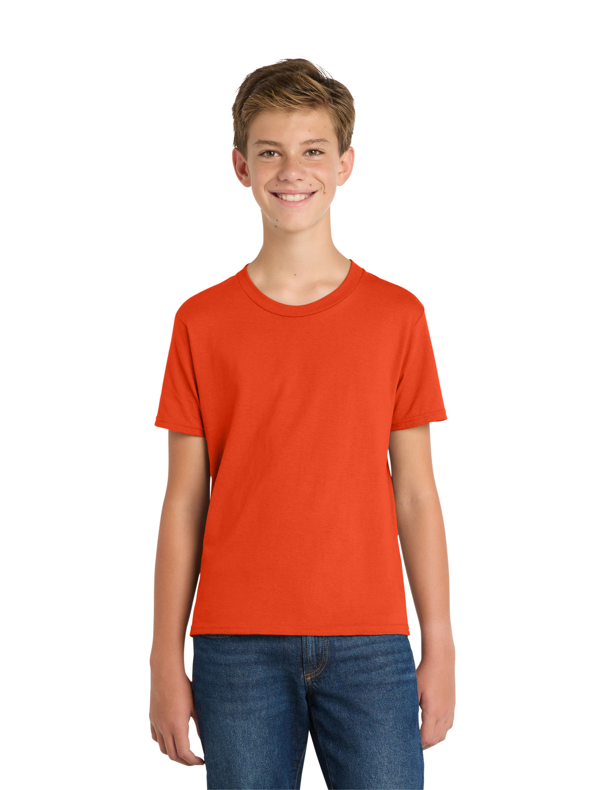 Boy's Pocketless Short Sleeve Tee - PC450Y - Orange