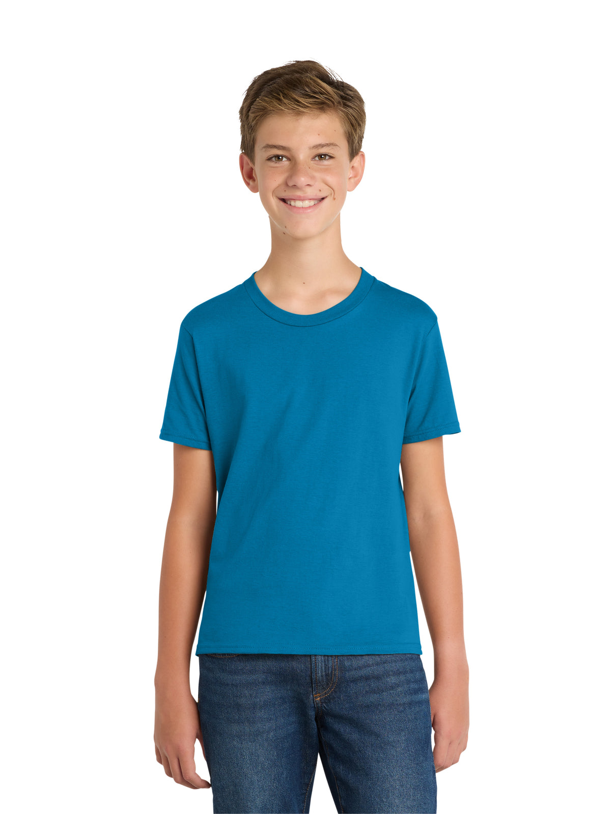 Boy's Pocketless Short Sleeve Tee - PC450Y - Sapphire