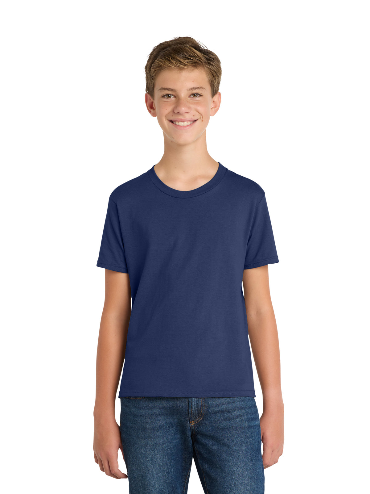 Boy's Pocketless Short Sleeve Tee - PC450Y - Team Navy